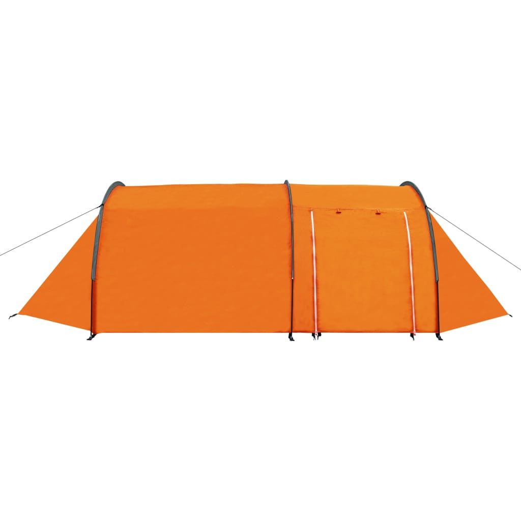 vidaXL Camping Tent 4 Persons Gray and Orange - Spacious, Easy to Assemble