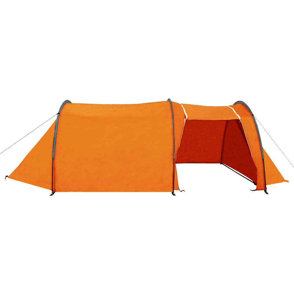 vidaXL Camping Tent 4 Persons Gray and Orange - Spacious, Easy to Assemble