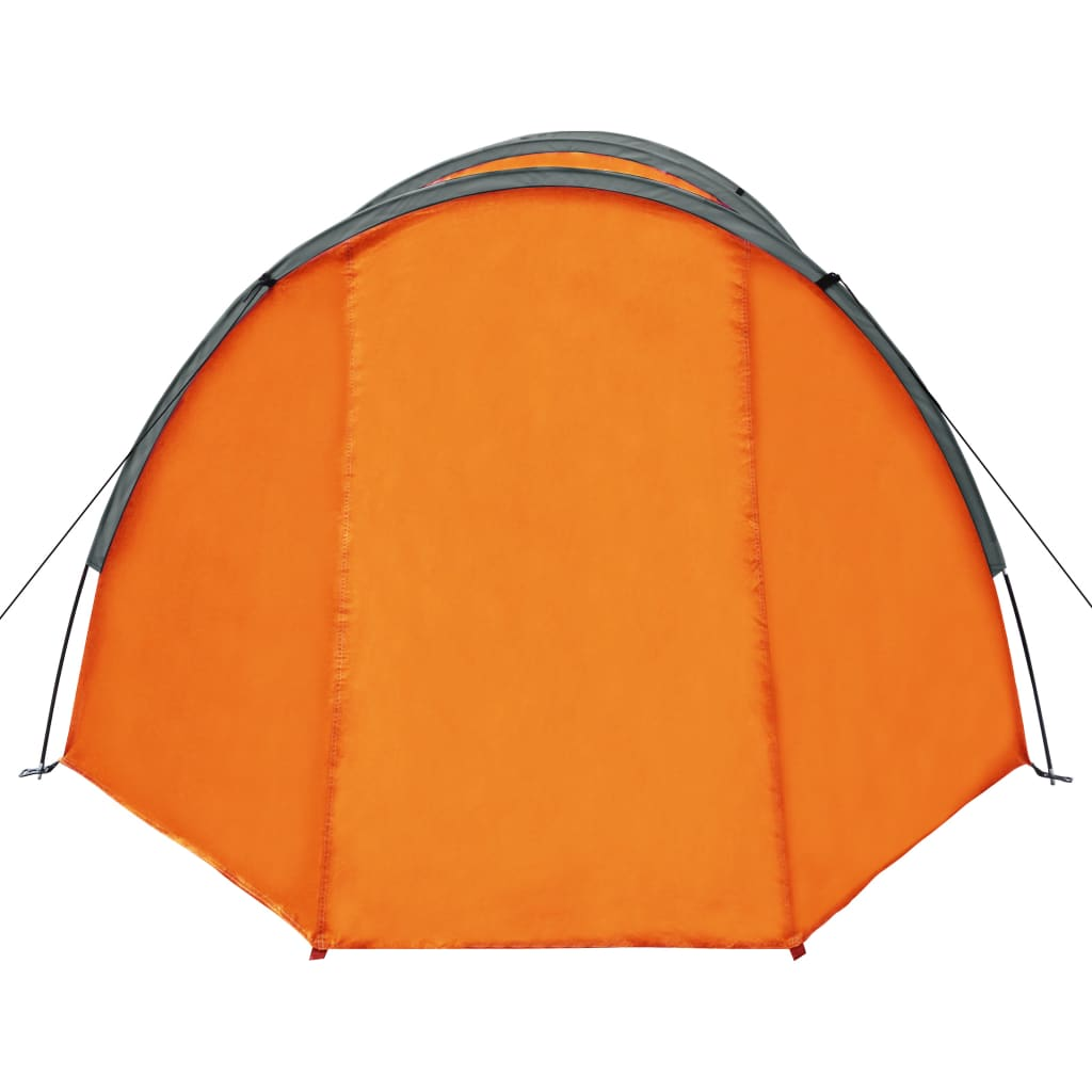 vidaXL Camping Tent 4 Persons Gray and Orange - Spacious, Easy to Assemble