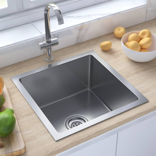 vidaXL Handmade Kitchen Sink Stainless Steel - Clean Contemporary Design
