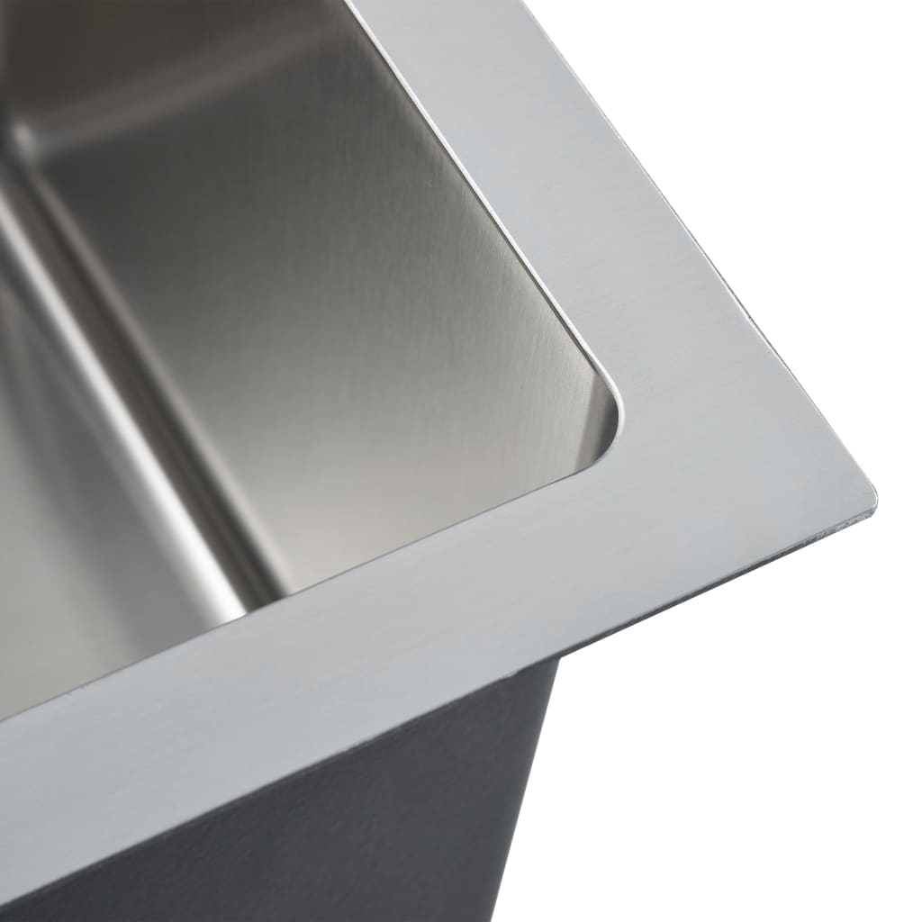 vidaXL Handmade Kitchen Sink Stainless Steel - Clean Contemporary Design