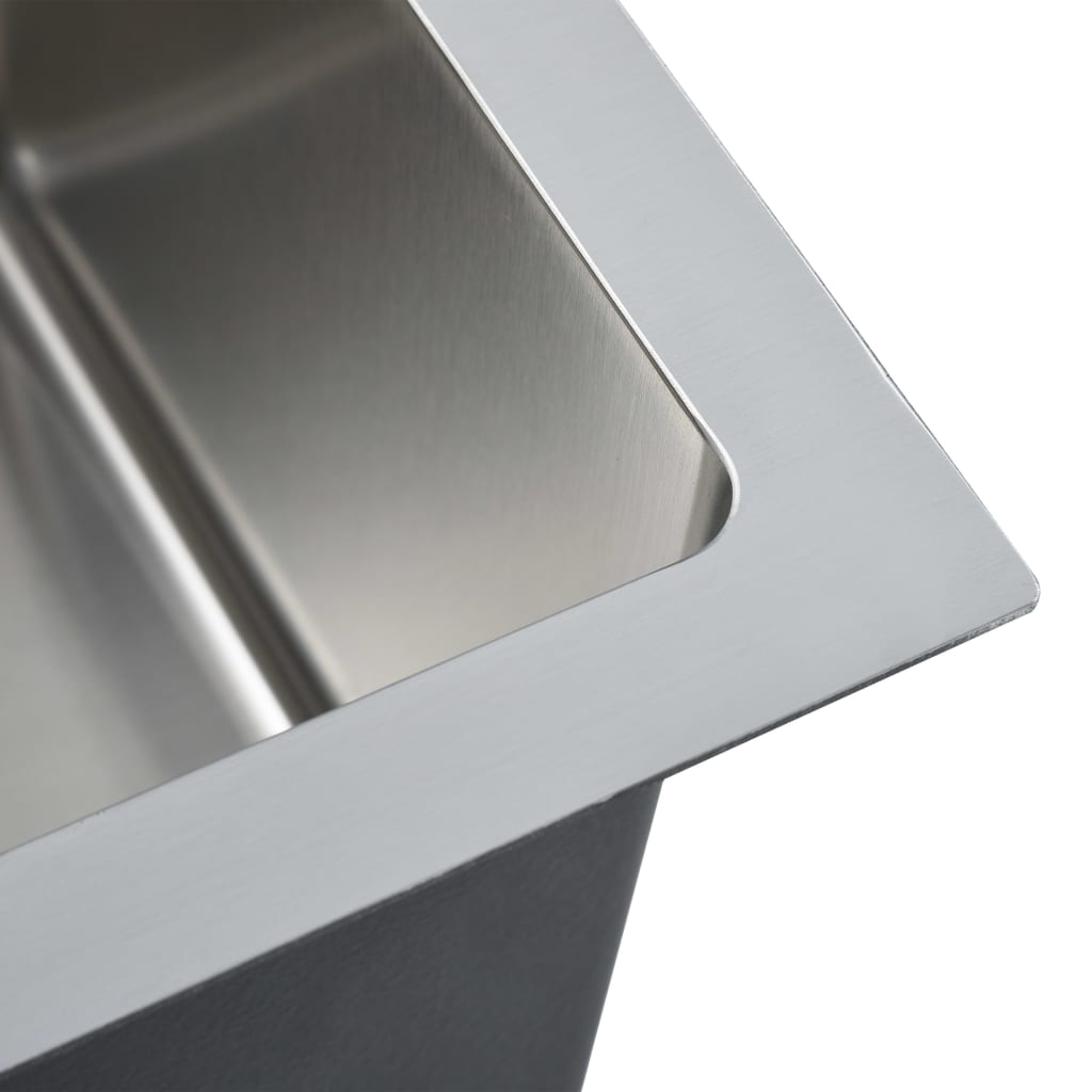 vidaXL Handmade Kitchen Sink Stainless Steel - Elegant and Functional