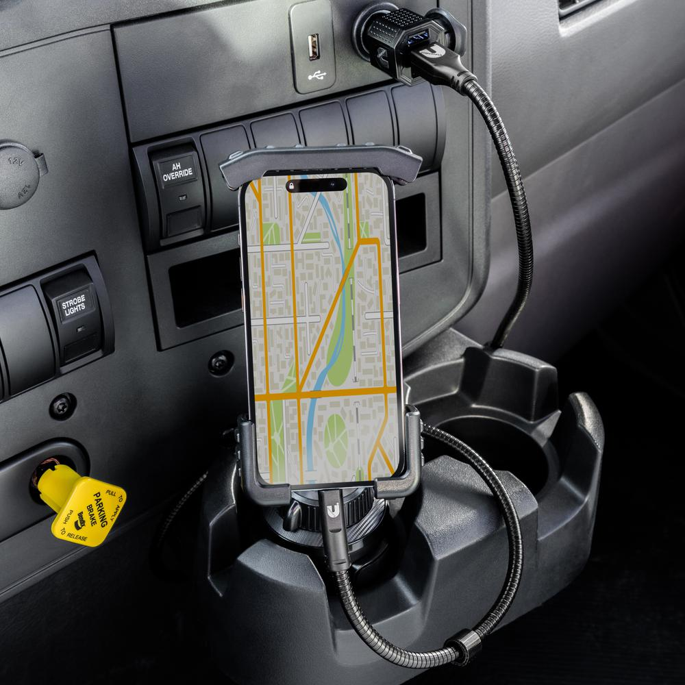Cummins Cup Phone Holder For Car or Truck - Adjustable Phone Mount, Black