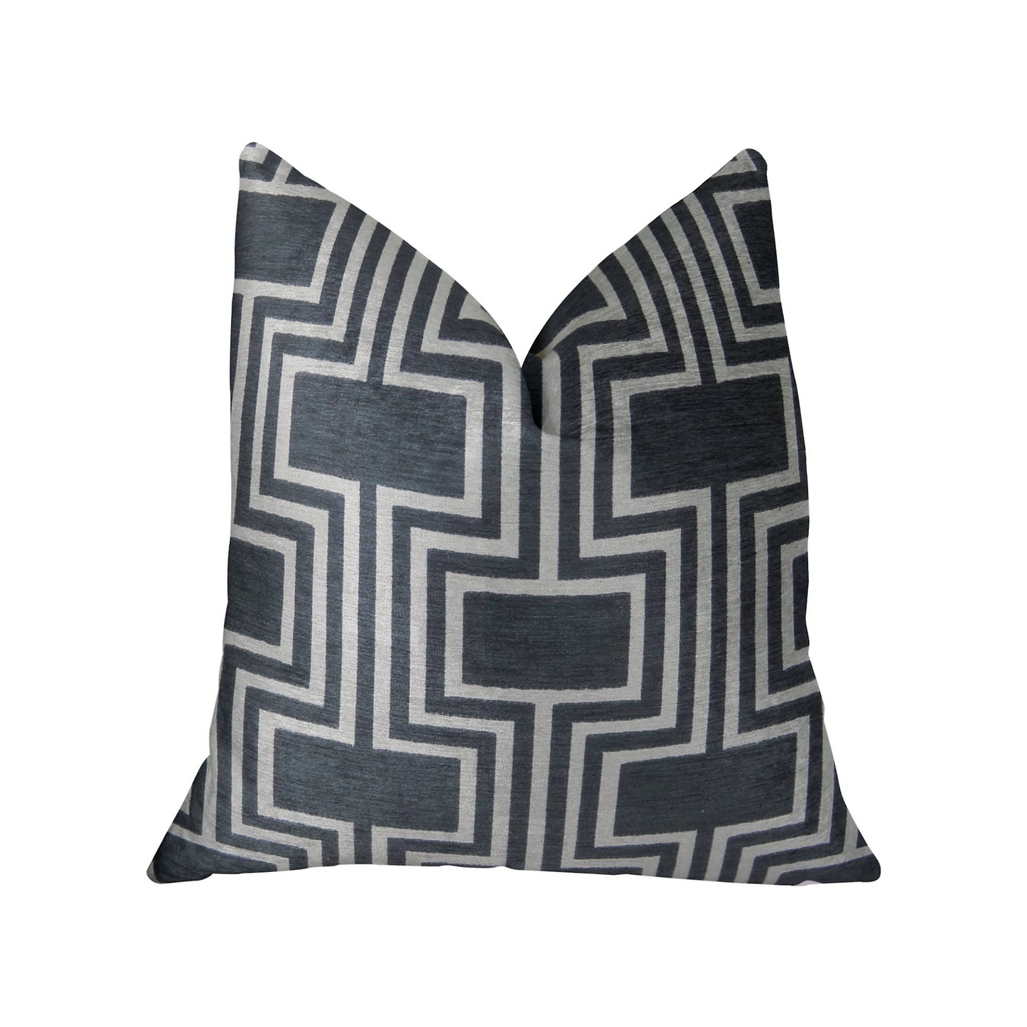 Argyle Square Black and White Handmade Luxury Pillow - Decorative Throw Pillow for Stylish Spaces