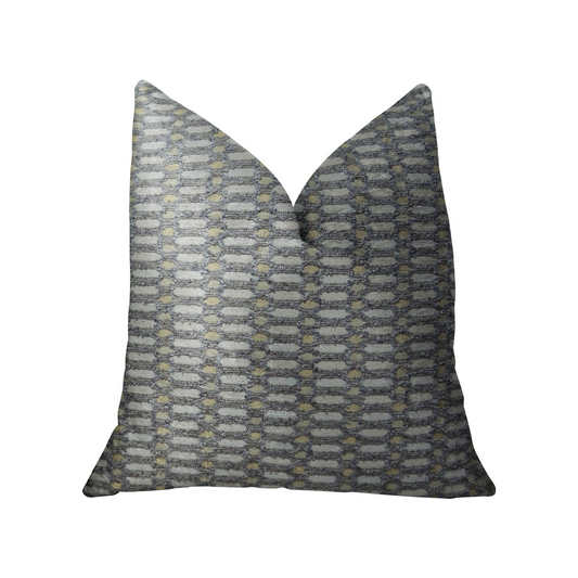 Trivoli Circle Gray and Cream Handmade Luxury Pillow - Radiant and Elegant