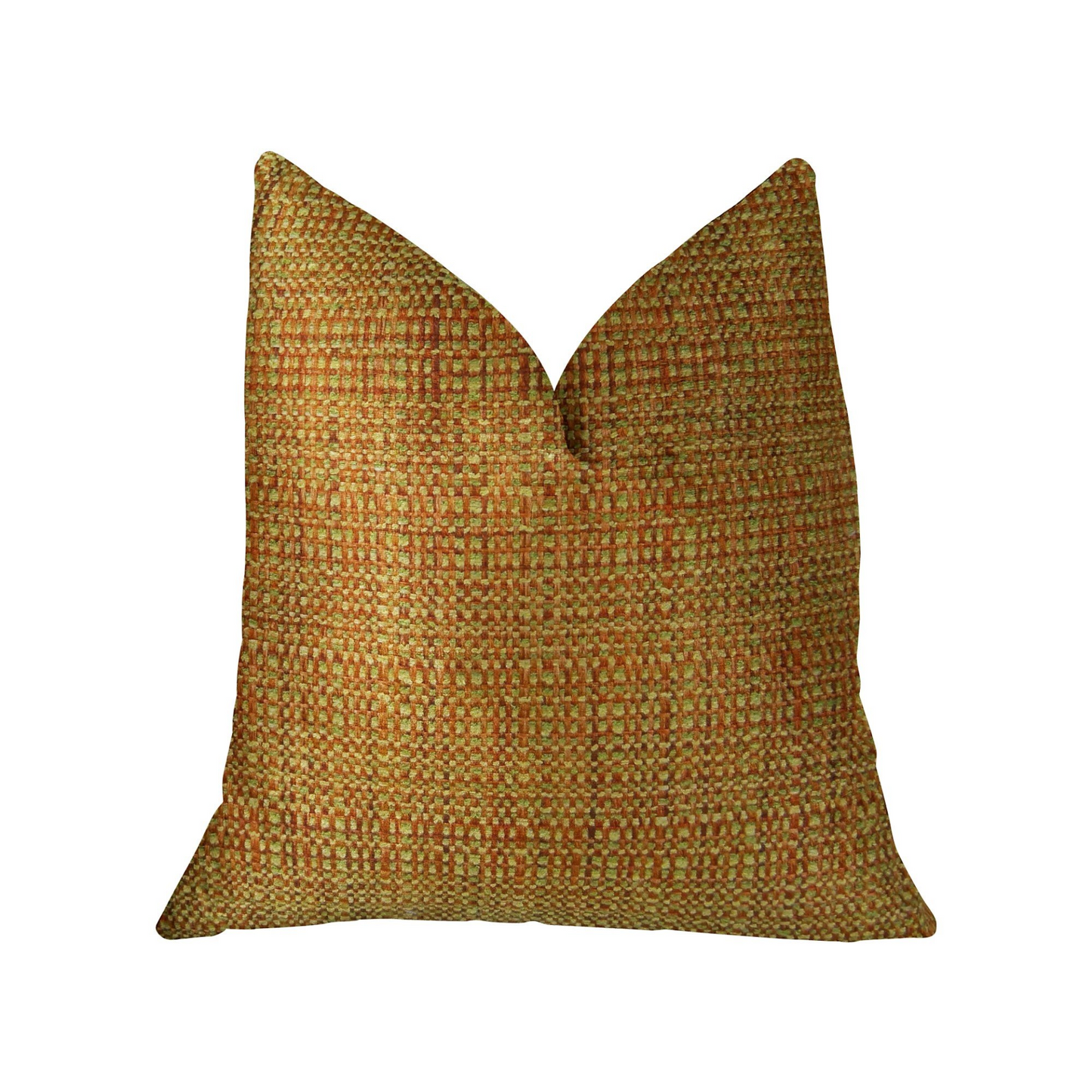 Melbourne Orange and Mint Handmade Luxury Pillow - Designer Plutus