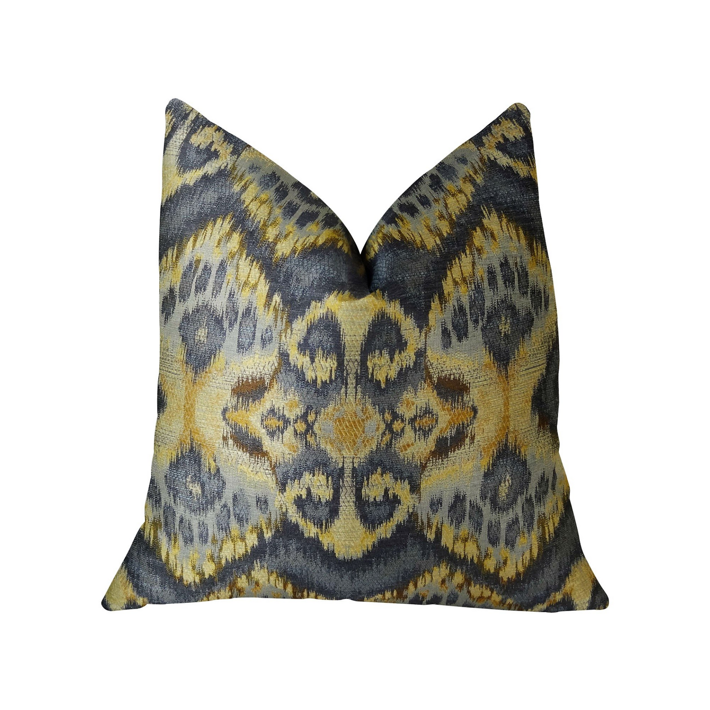 Sacred Pixie Blue Navy and Taupe Handmade Luxury Pillow - Plutus