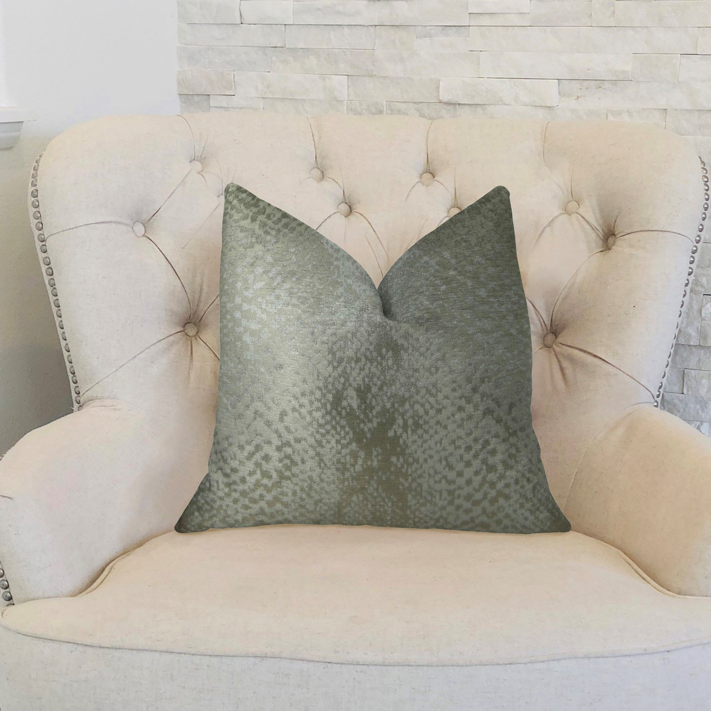 Venetian Silver Handmade Luxury Pillow - Plutus