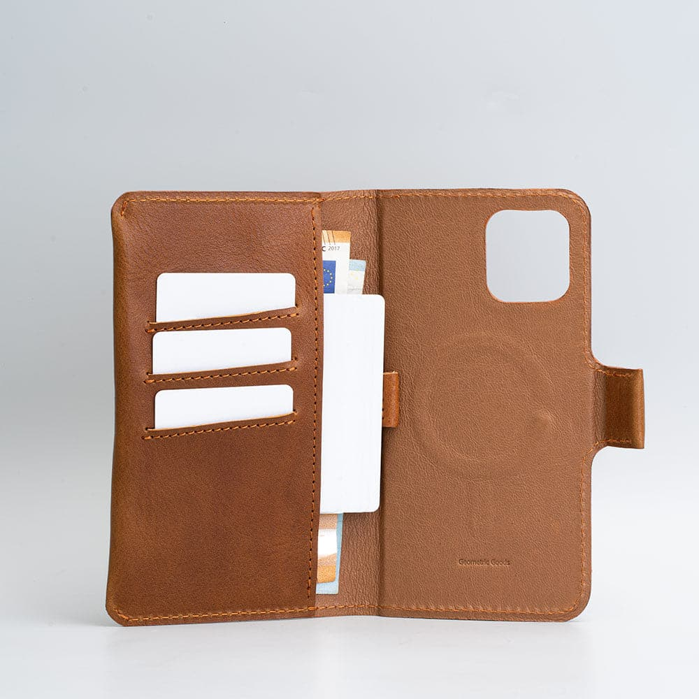 Leather iPhone Folio Wallet with Magsafe - The Minimalist 2.0