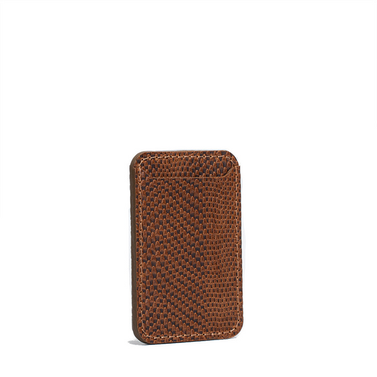 Leather Wallet with MagSafe - Embossed Snake Print | Fashion-Forward Accessory