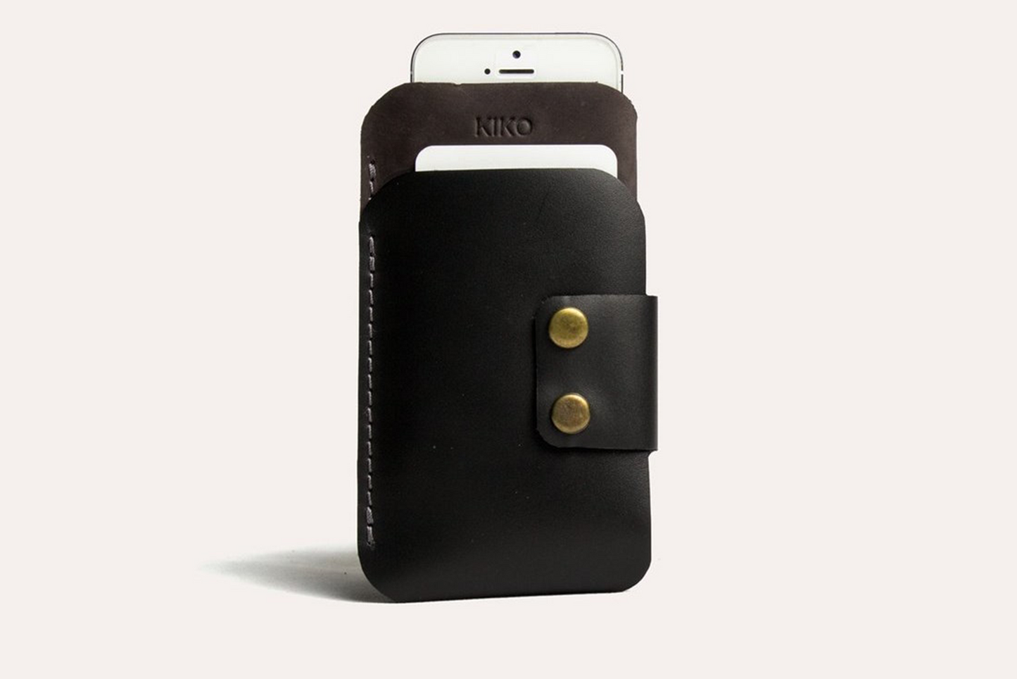 Stylish and Functional iPhone Sleeve Wallet - Premium Cowhide Leather