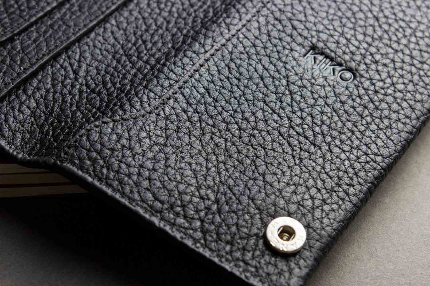 High-Quality Hand Glazed Cowhide iPhone Wallet with Button Closure