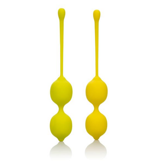 Lemon Yellow Kegel Training Set - Strengthen Love Muscles and Increase Sexual Pleasure