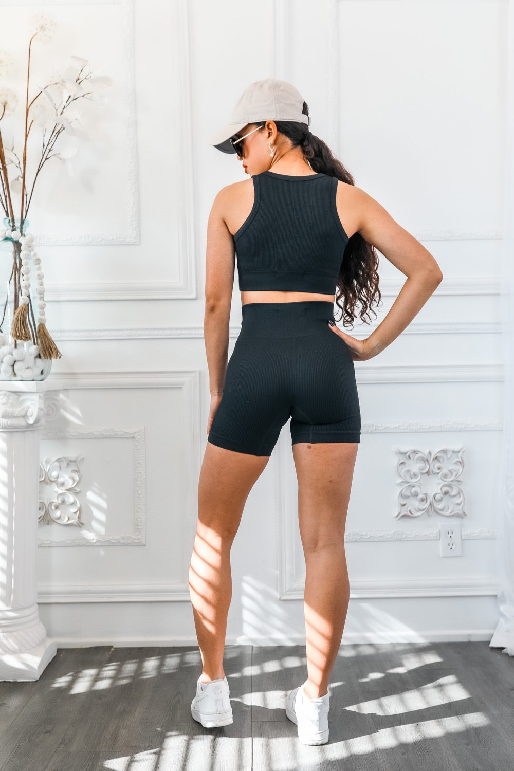 Next Level Ribbed Snatched Active Wear Shorts Set - High Quality Fabric, Body Contouring, Perfect for Workouts and Yoga