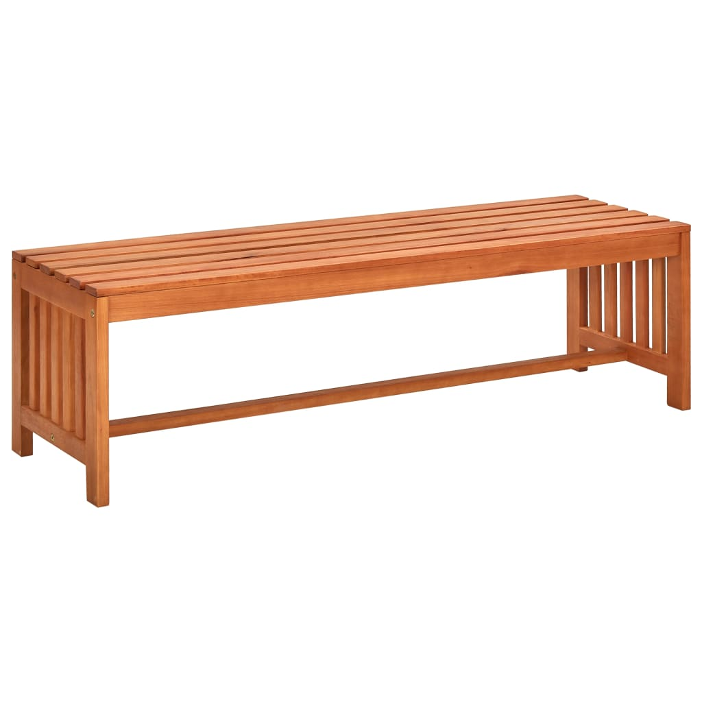 vidaXL Patio Bench 51.2" Solid Eucalyptus Wood - Outdoor Garden Furniture