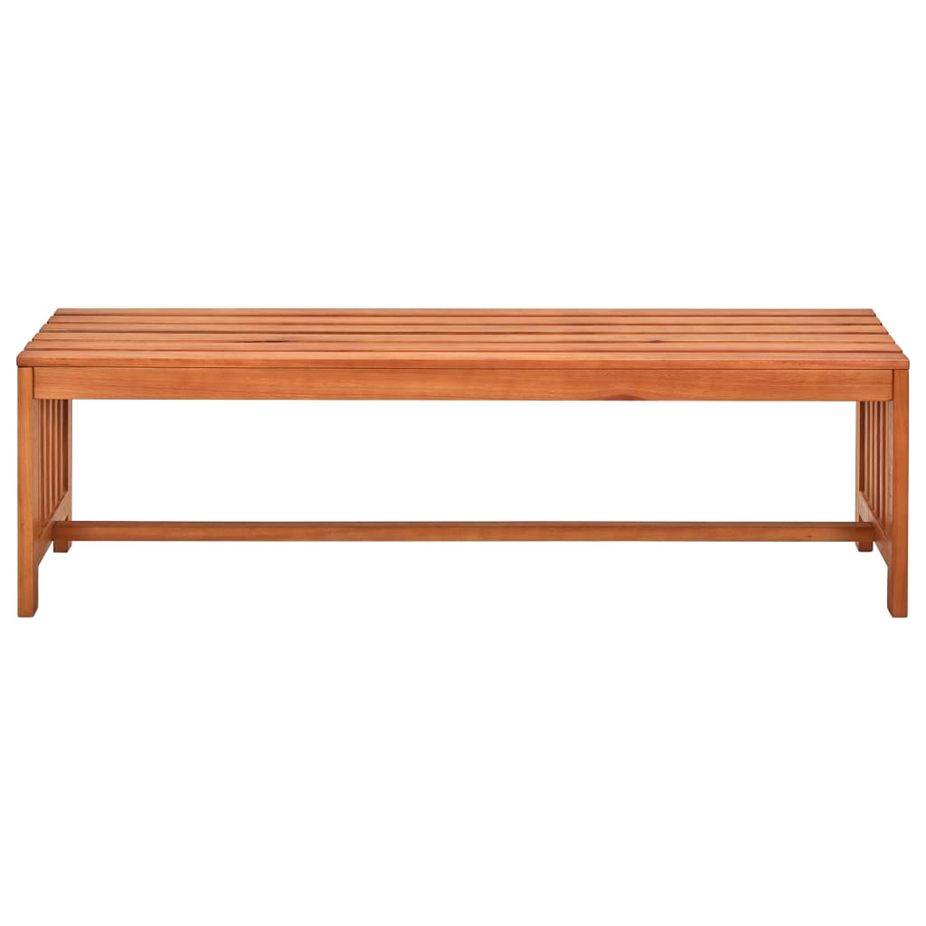 vidaXL Patio Bench 51.2" Solid Eucalyptus Wood - Outdoor Garden Furniture