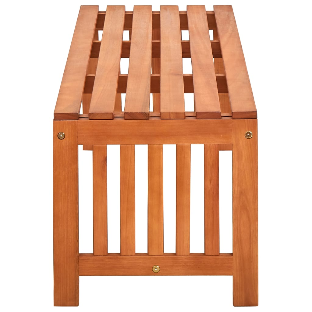 vidaXL Patio Bench 51.2" Solid Eucalyptus Wood - Outdoor Garden Furniture