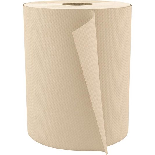 Cascades PRO Select Hardwound Paper Towels - 1 Ply - 7.80" x 600 ft - Natural - Fiber Paper - Absorbent, Eco-friendly - For Hand, Industry, Food Service, Education, Restroom - 12 / Carton