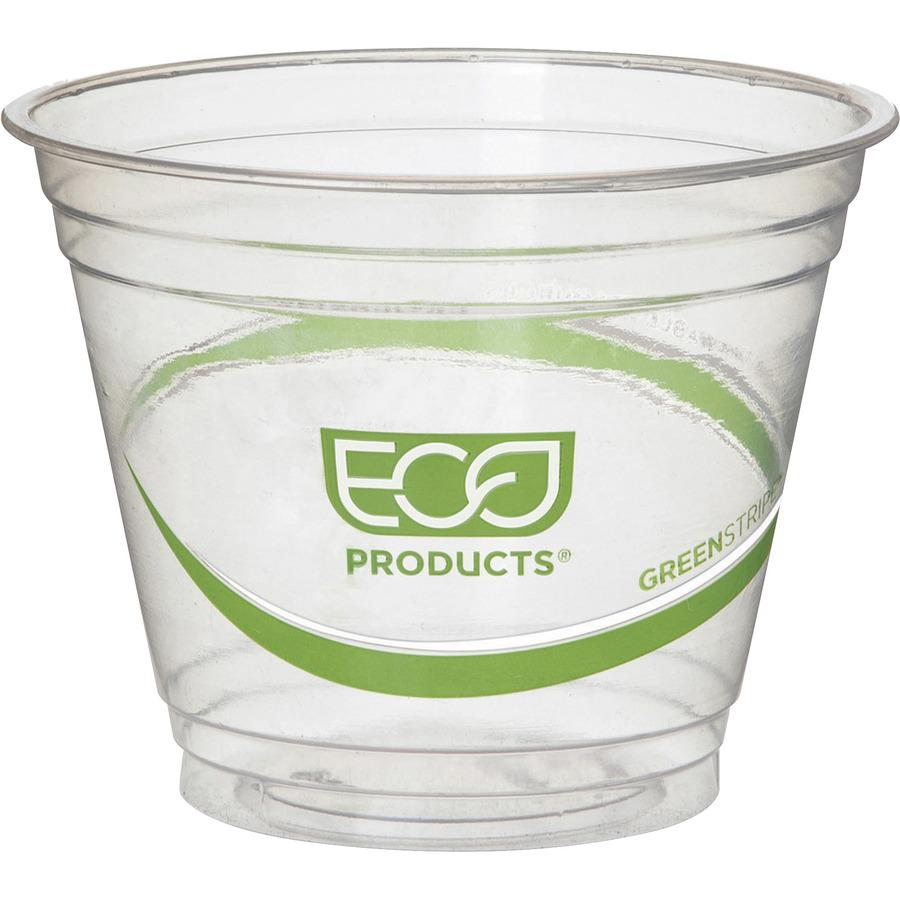 Eco-Products 9 oz GreenStripe Cold Cups - Renewable and Compostable