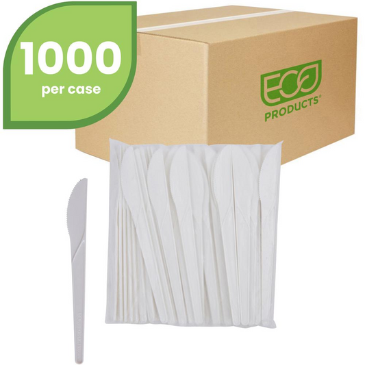 Eco-Products 6" Plantware High-heat Knives - White | Eco-friendly Disposable Knives