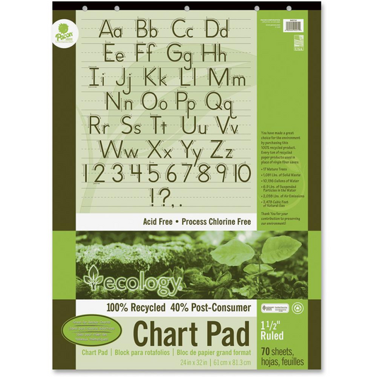 Decorol Recycled Chart Pad - Eco-friendly, Acid-free - 70 Sheets
