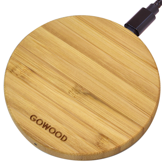 15W Fast Charge Bamboo Wood Wireless Charger