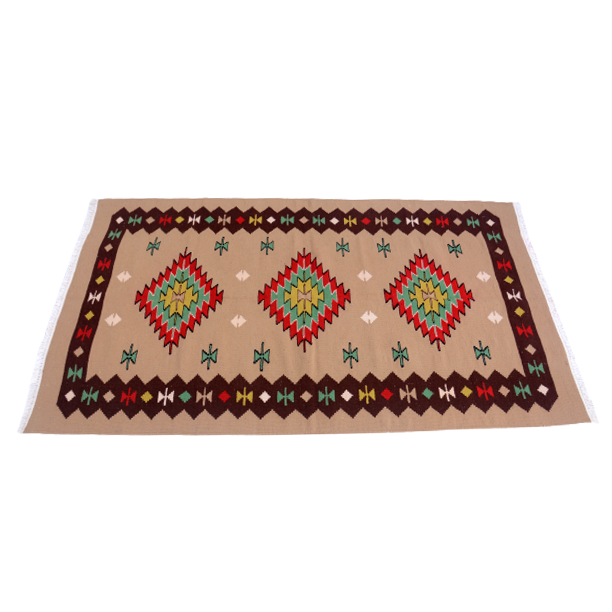 Aztec Handmade Quick Sand Vintage Runner - 100% Genuine Wool