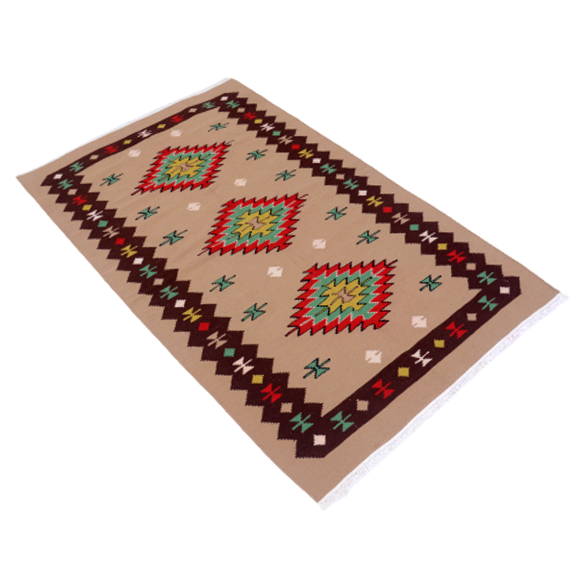 Aztec Handmade Quick Sand Vintage Runner - 100% Genuine Wool