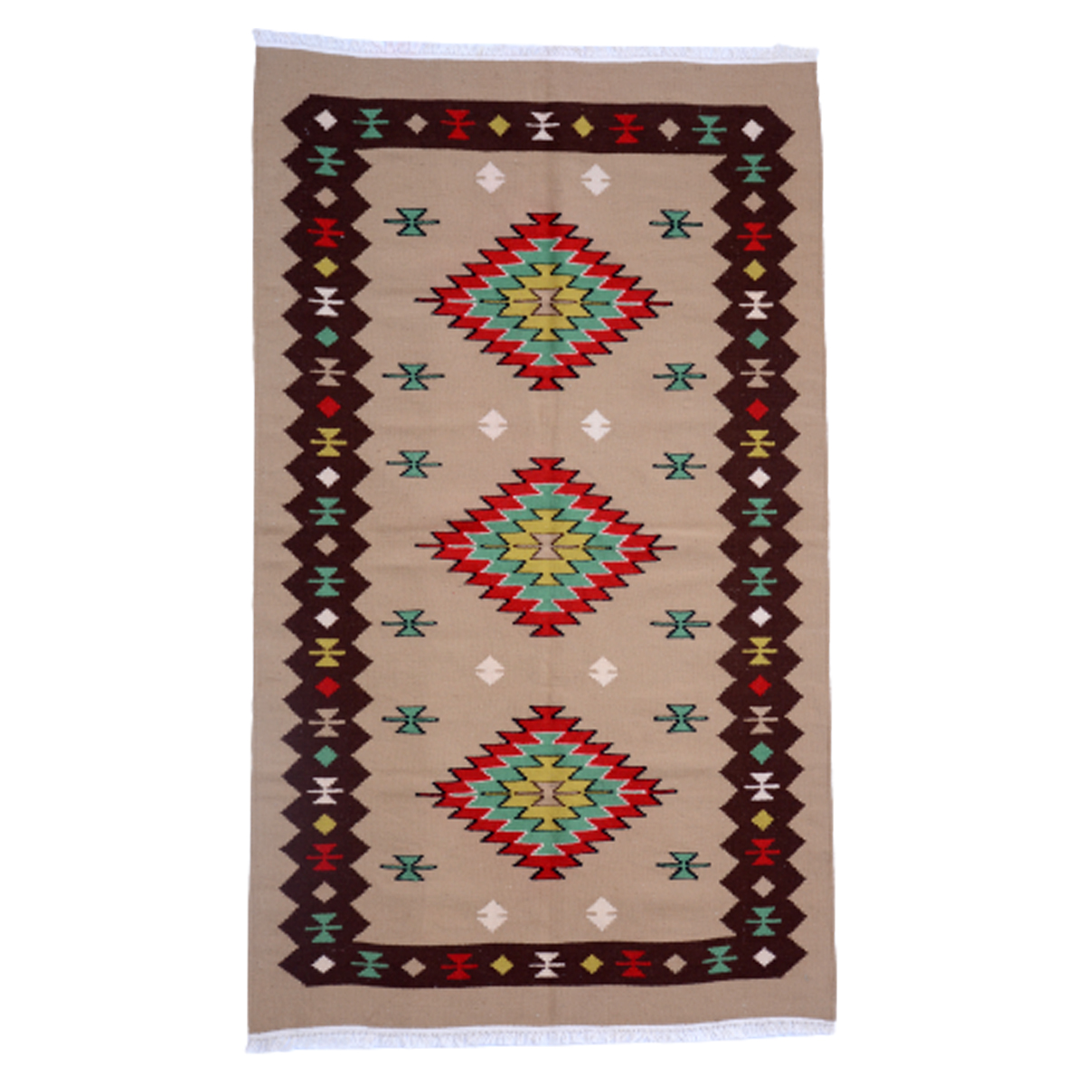 Aztec Handmade Quick Sand Vintage Runner - 100% Genuine Wool