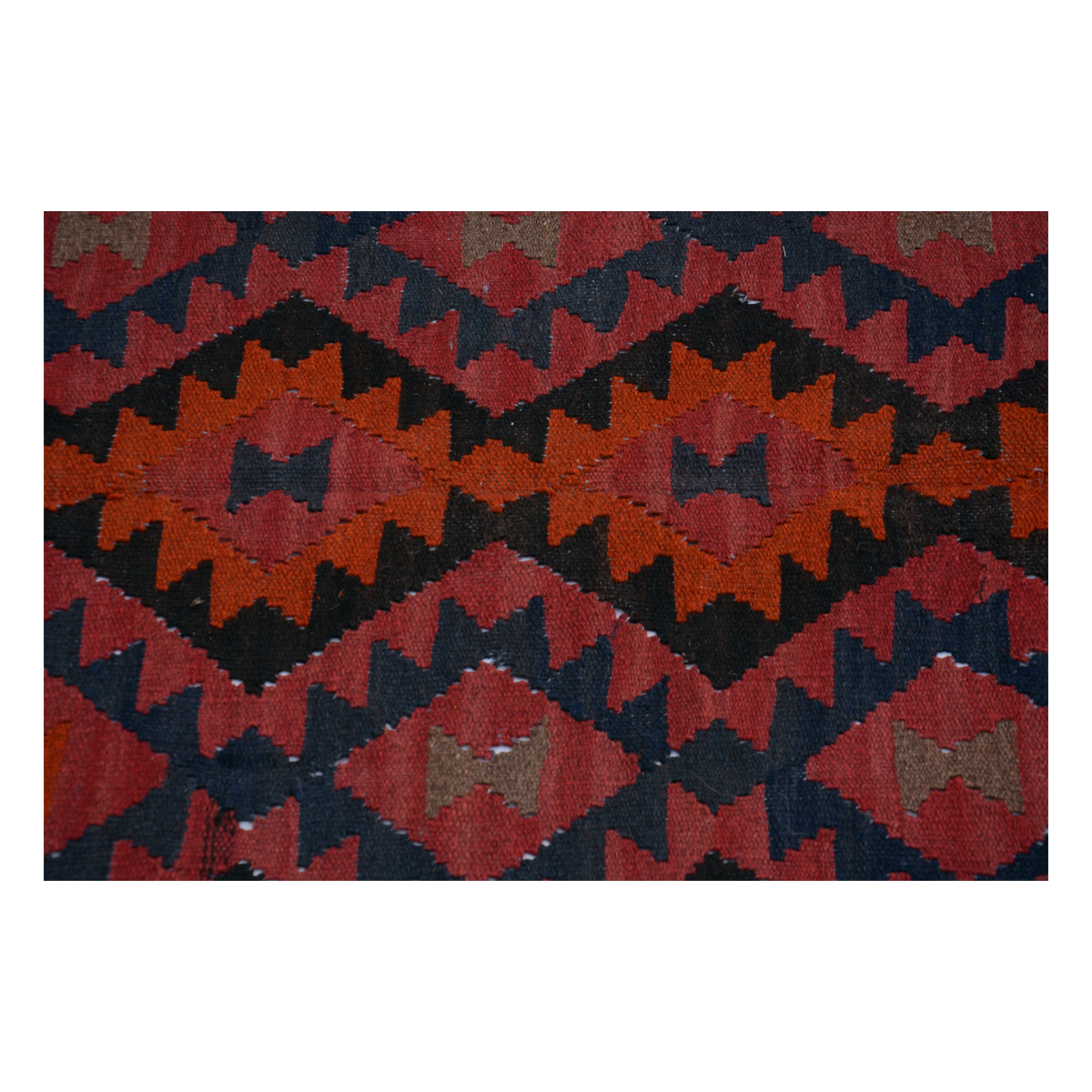 Vintage Handmade Sanguine Brown Rug - 100% Genuine Wool