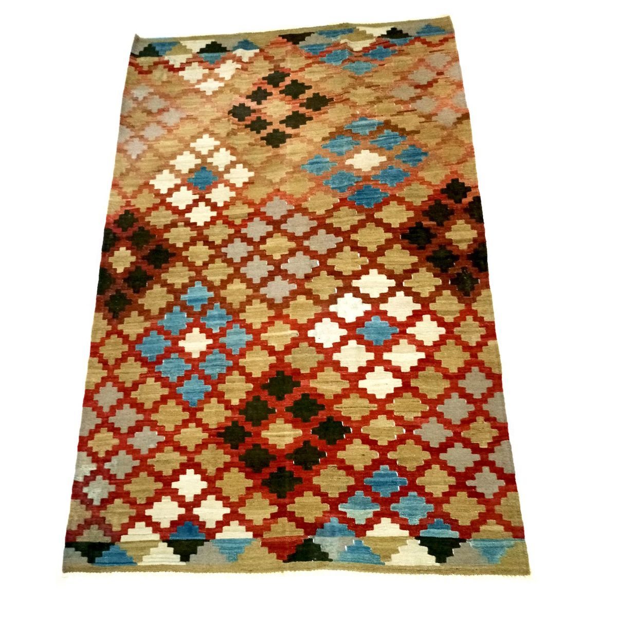 Handmade Harvest Gold Kilim Rug - Colorful and Attractive Woolen Rug