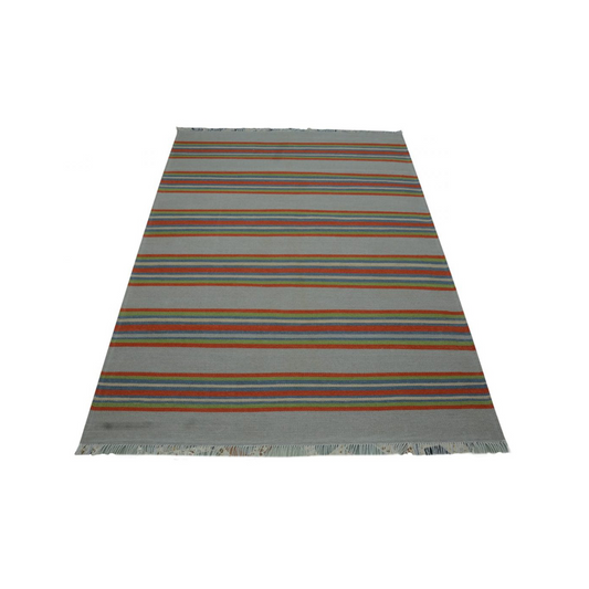 Handmade Striped Stack Pattern Rug - Colorful and Attractive Woolen Rug