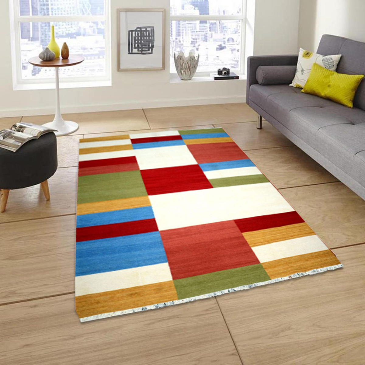 Handmade Genuine Woolen Colorful Rug - Add Style and Elegance to Your Home