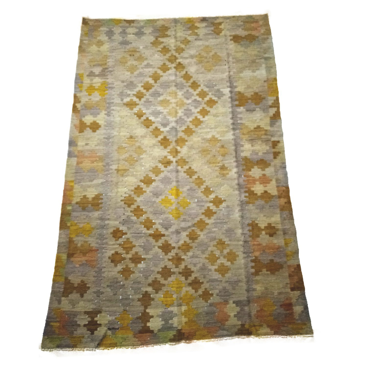 Handmade Akaroa Kilim Rug - Colorful and Attractive Diamond Pattern