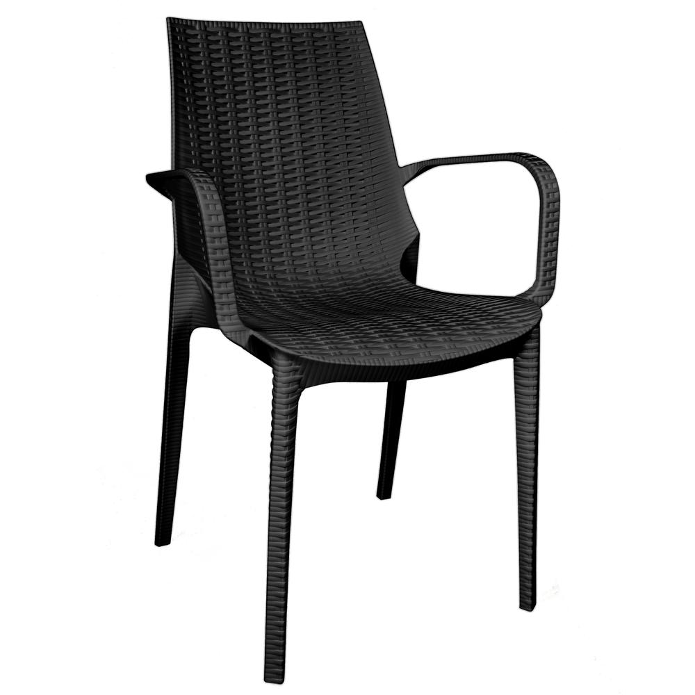 Kent Outdoor Patio Plastic Dining Arm Chair - Stylish and Durable