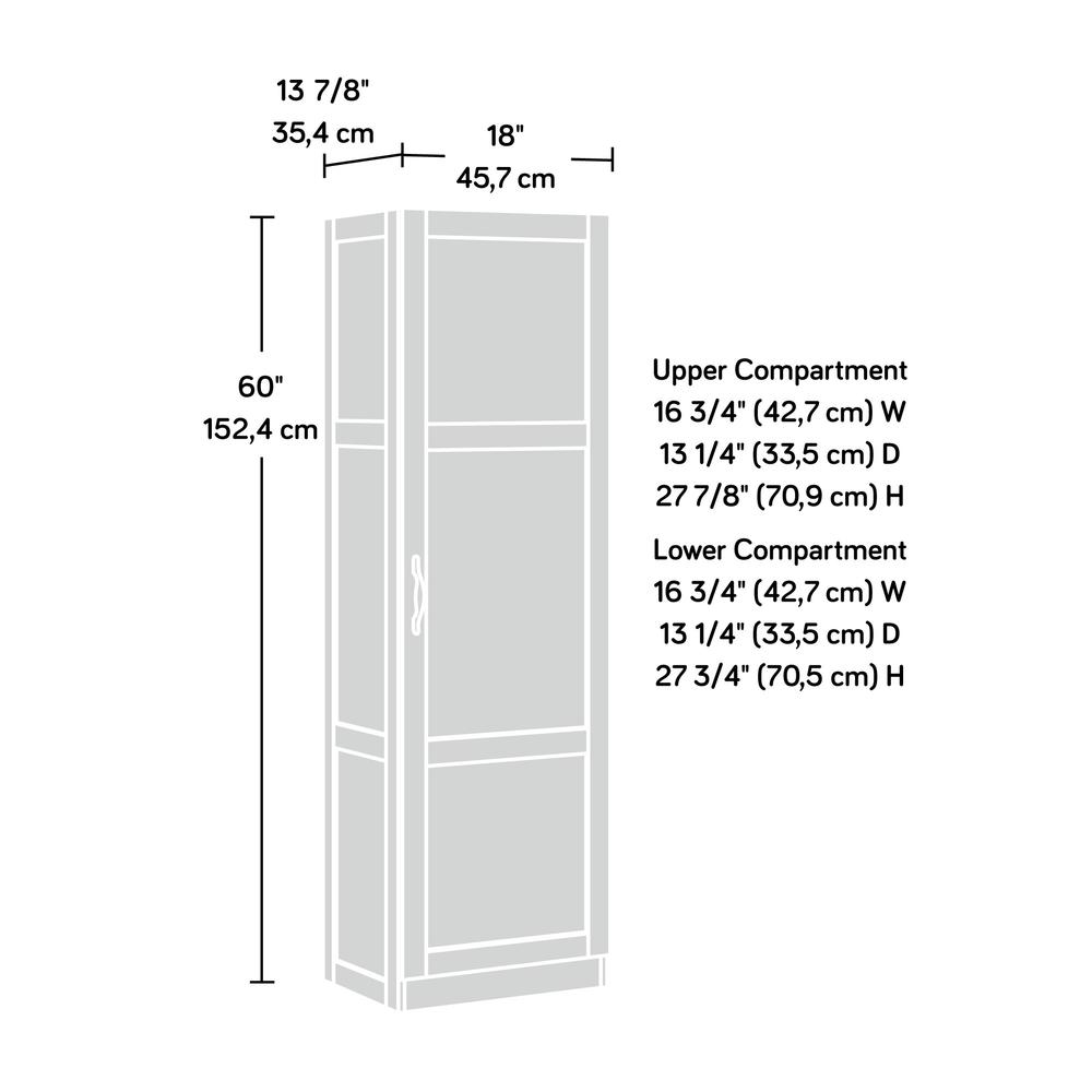 Storage Pantry Cc - Adjustable Shelves, Raised Panel Doors, Cinnamon Cherry Finish