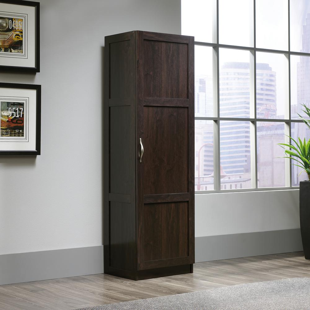 Storage Pantry Cc - Adjustable Shelves, Raised Panel Doors, Cinnamon Cherry Finish