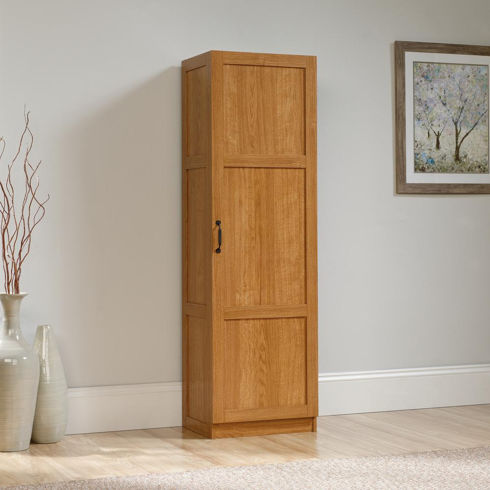 Storage Pantry Ho - Hidden Storage with Adjustable Shelves | Highland Oak Finish