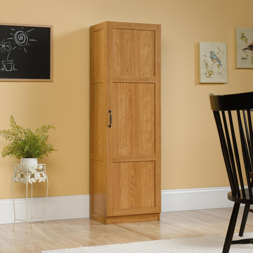 Storage Pantry Ho - Hidden Storage with Adjustable Shelves | Highland Oak Finish