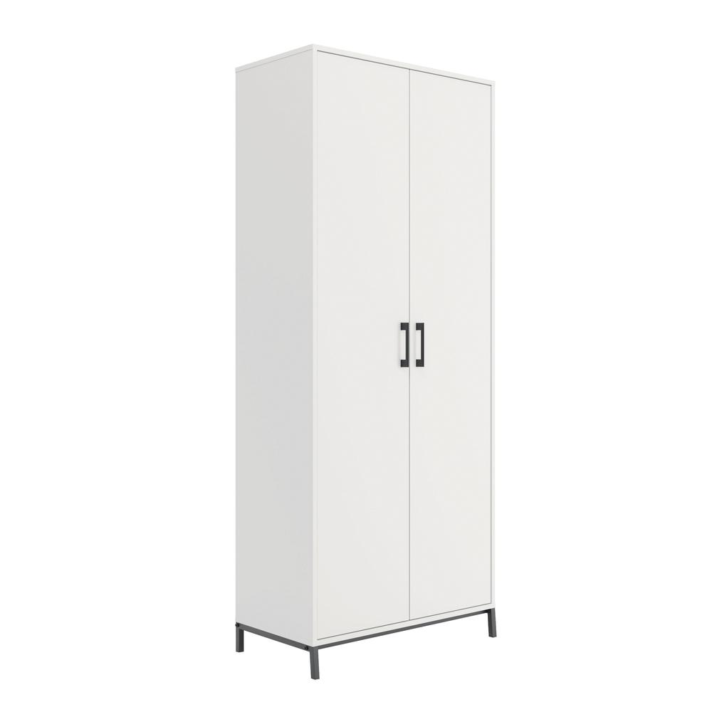 North Avenue Storage Cabinet - White | Ample Space, Adjustable Shelves, Sleek Design