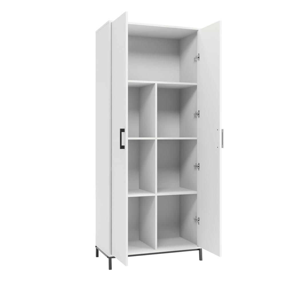 North Avenue Storage Cabinet - White | Ample Space, Adjustable Shelves, Sleek Design