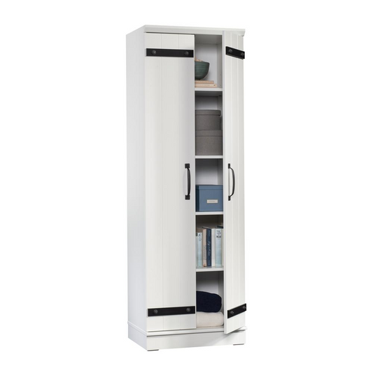 Homeplus Storage Cabinet Glw - Modern Farmhouse Style, Adjustable Shelves, Soft White Finish