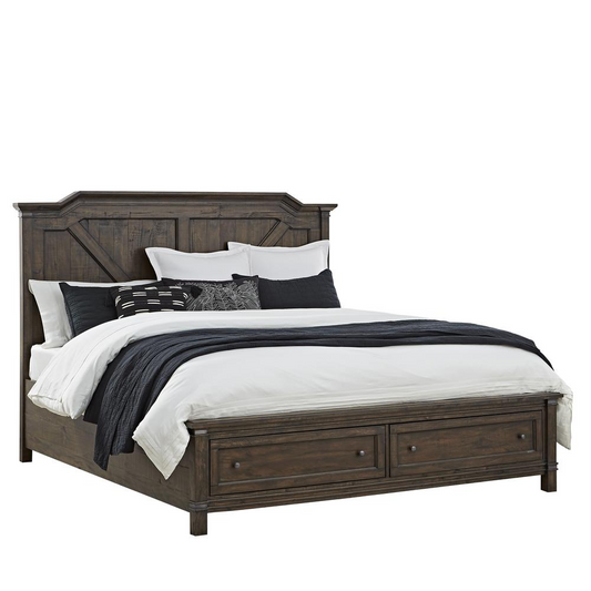 Farmwood Queen Storage Bed Complete - Rustic Elegance for Your Bedroom