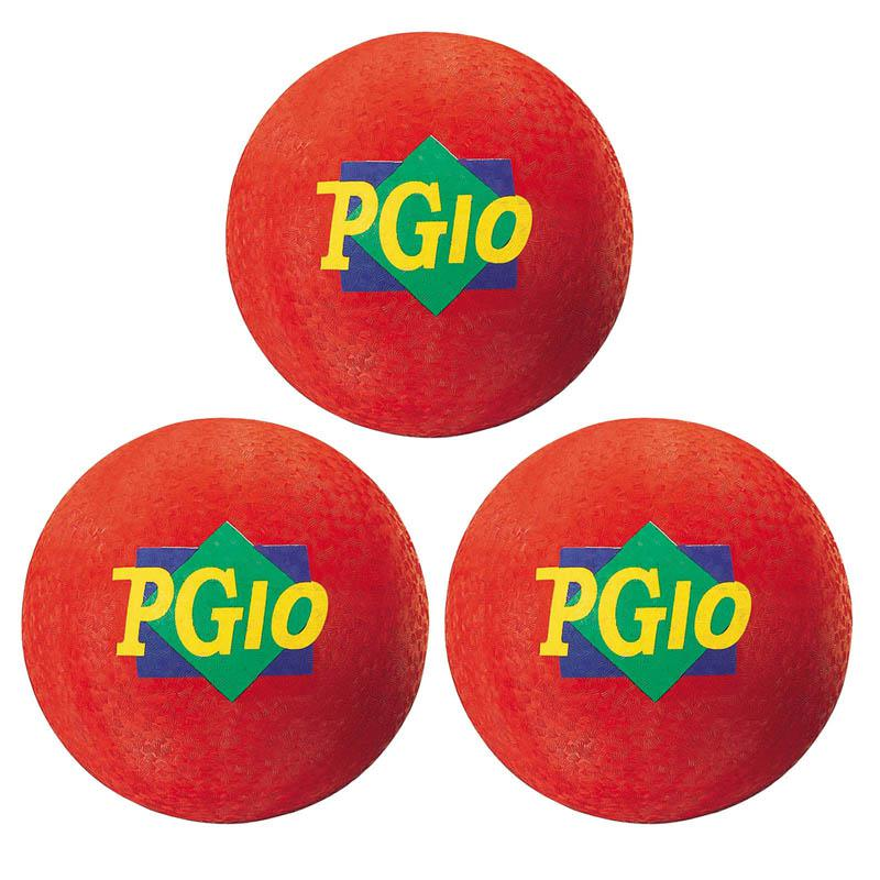 Red Playground Ball, 10-Inch - Pack of 3 | Durable and High Bouncing