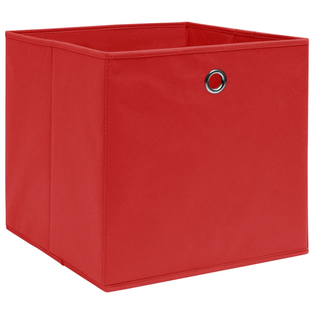 vidaXL Storage Boxes 4 pcs Red 12.6"x12.6"x12.6" Fabric