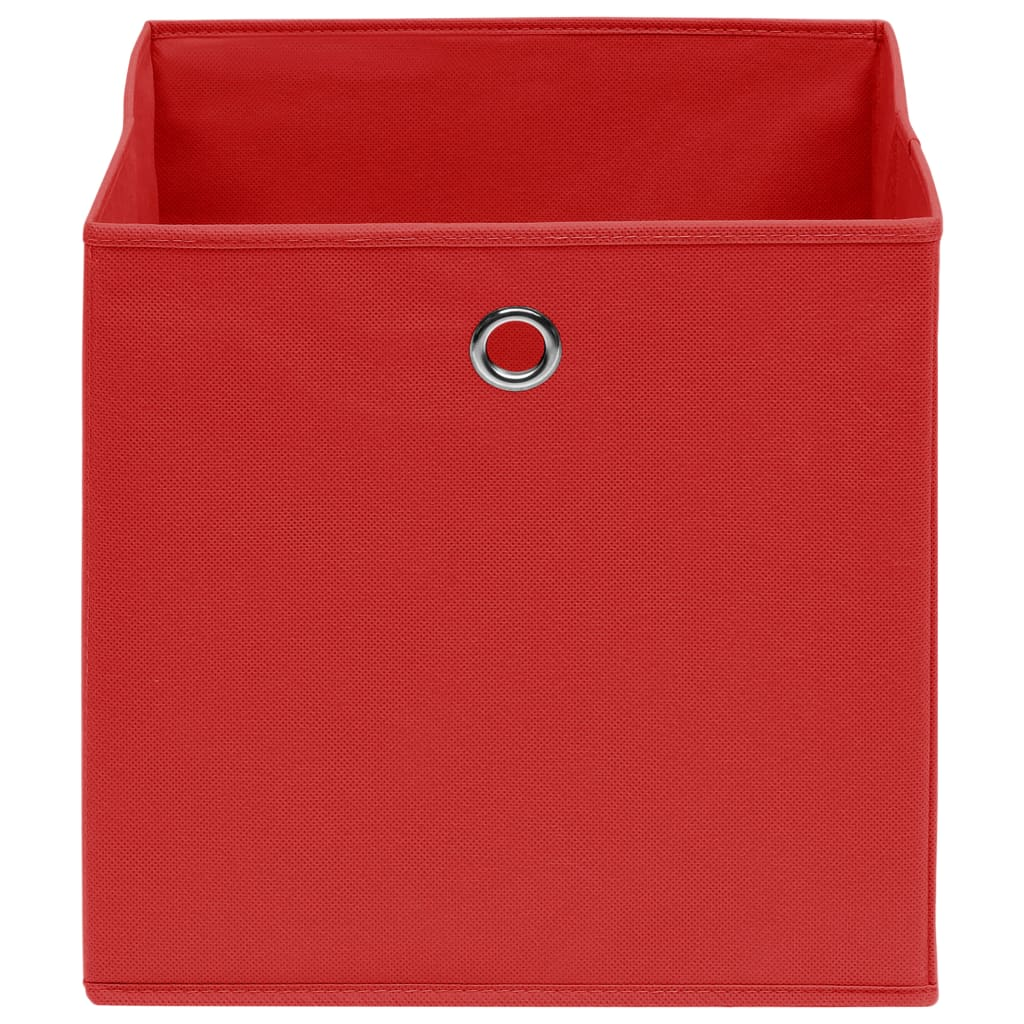 vidaXL Storage Boxes 4 pcs Red 12.6"x12.6"x12.6" Fabric