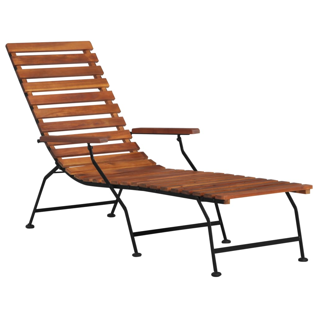 vidaXL Patio Deck Chair Solid Wood Acacia - Premium Outdoor Furniture