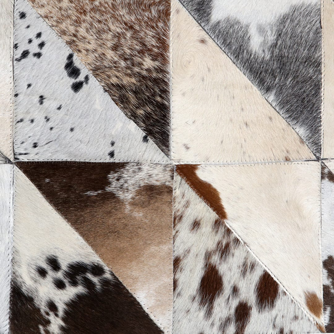 Horse Patch Leather Rug Cow Skin Small Pattern Patchwork Handmade With Genuine Leather