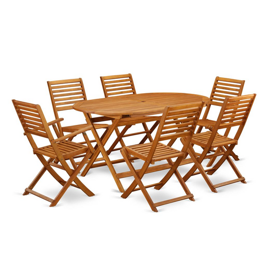 Wooden Patio Set Natural Oil, DIBS72CANA - Outdoor-Furniture