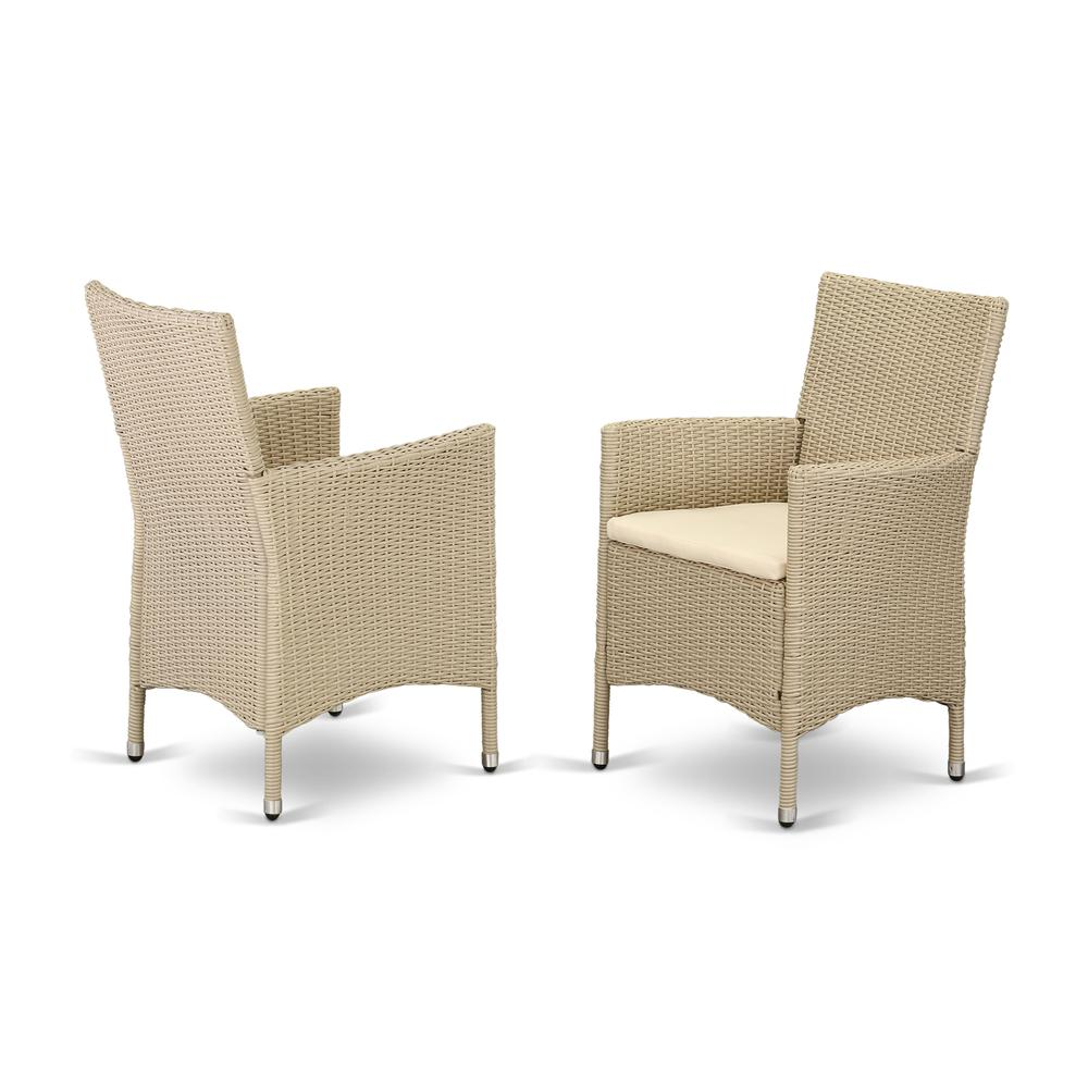 Wicker Patio Set Cream, LUVL7-53V - Modern and Budget-Friendly Outdoor Furniture